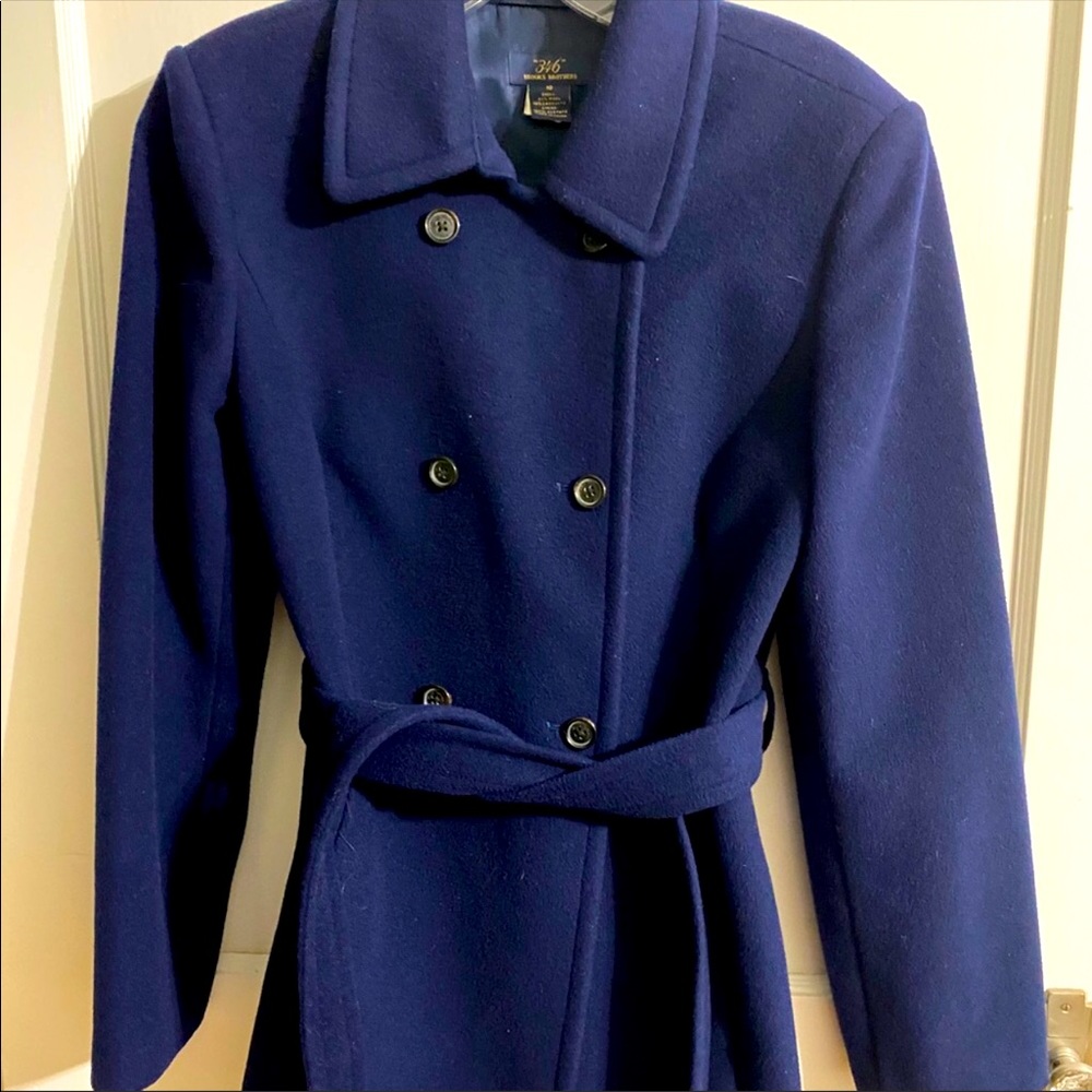 Brooks brothers double breasted cost with belt